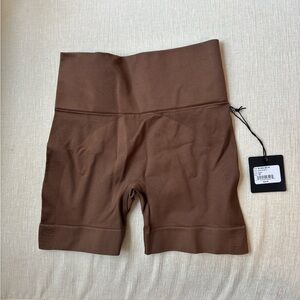 SET ACTIVE Brand New With Tags Active Brown Women's High-Waisted Shorts
